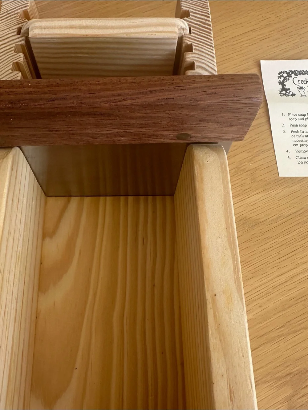 Creekside Soaf Loaves Cutter Wooden 2 Metal Saw Guide Box for Soap Loaves
